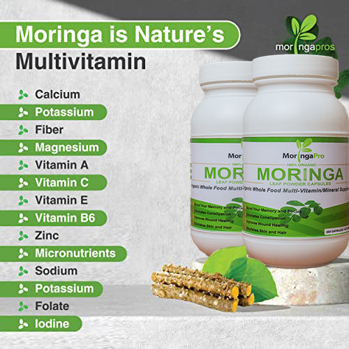 Moringa Oleifera Leaf Capsules - Organic