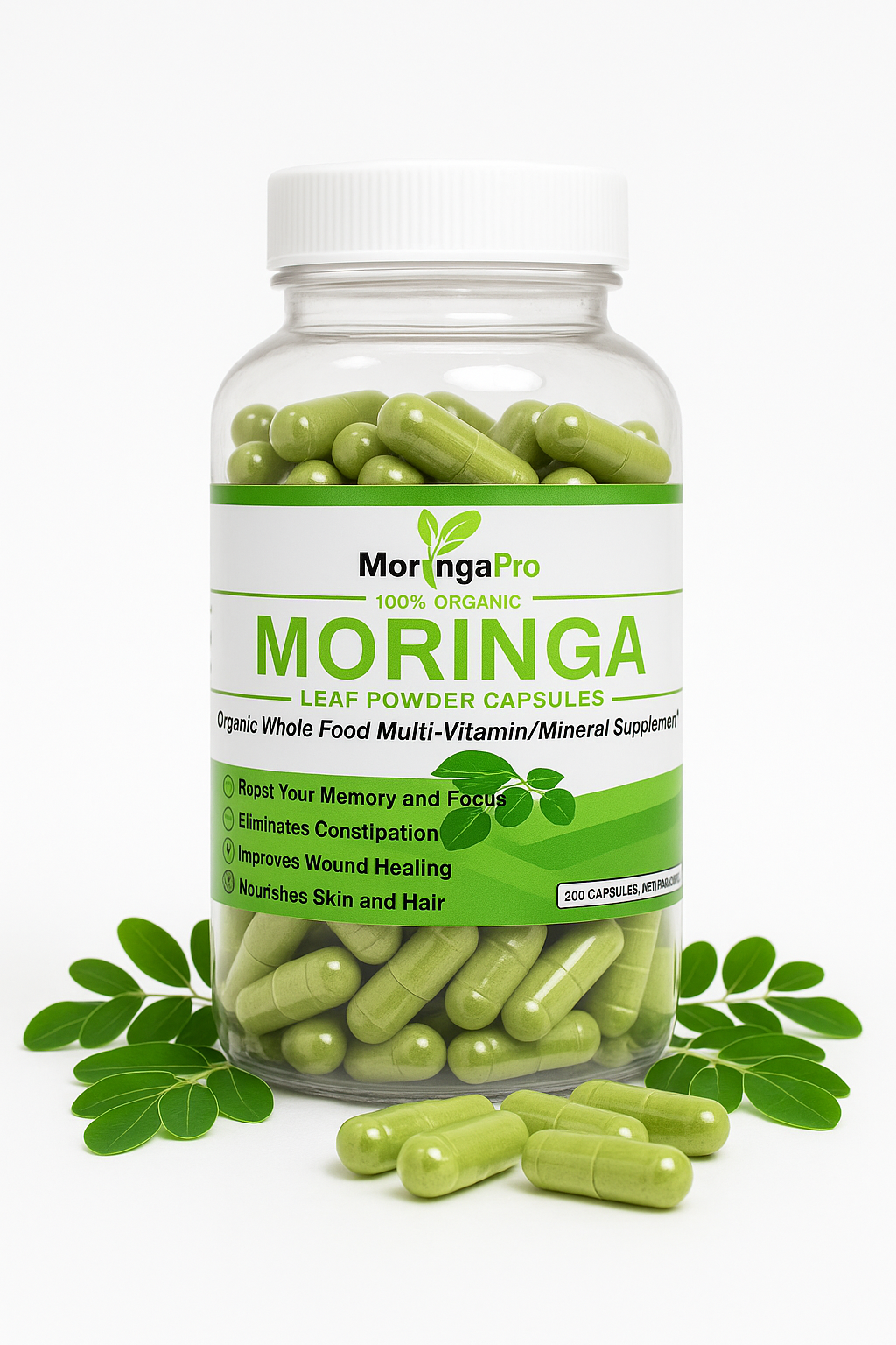 Moringa Oleifera Leaf Capsules - Organic