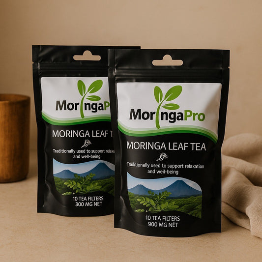 Organic Double Tea Pack – Moringa (10 Bags) + Turmeric Leaf Cinnamon (10 Bags) – Vitality & Immune Boost